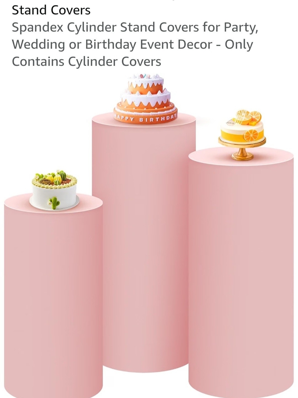 Spandex Cylinder Column Stand Covers - Pink Nwot